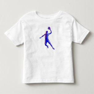 Camiseta Infantil Jogador de basquetebol Slam Dunk, Vermelho e Azul 