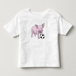 Camiseta Infantil Jogador de futebol porquino