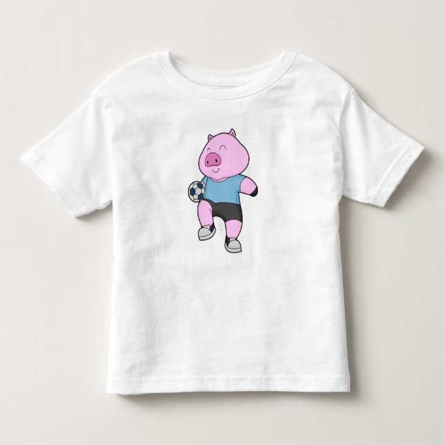 Camiseta Infantil Jogador de futebol porquino (Frente)