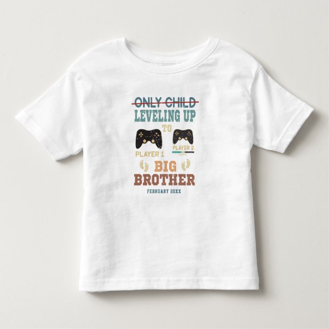 Camiseta Infantil Jogador Personalizado Nivelando Até O Grande Irmão (Frente)