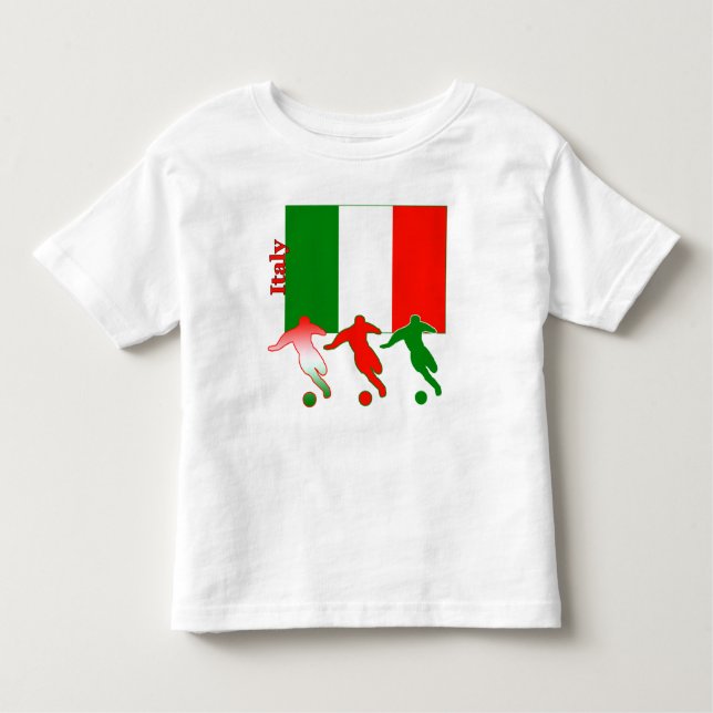 Camiseta Infantil Jogadores de futebol - Italia (Frente)