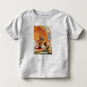Camiseta Infantil Jogo de cartas na praia por Alex Ross