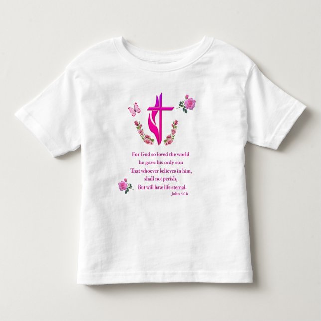 Camiseta Infantil John 3:16 (Frente)