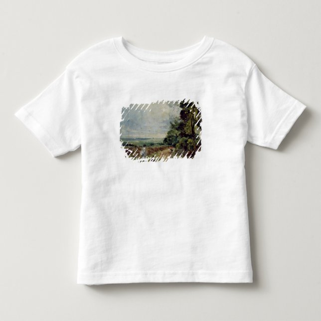 Camiseta Infantil John Constable | uma estrada secundária com (Frente)