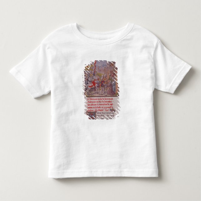 Camiseta Infantil John de magriço que está sendo recebido pelos (Frente)