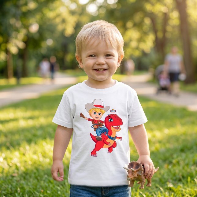 Camiseta Infantil Jon e Blitz | Rancho dos Dinossauros (Criador carregado)