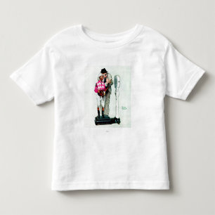 Camiseta Infantil Jóquei que pesa dentro por Norman Rockwell