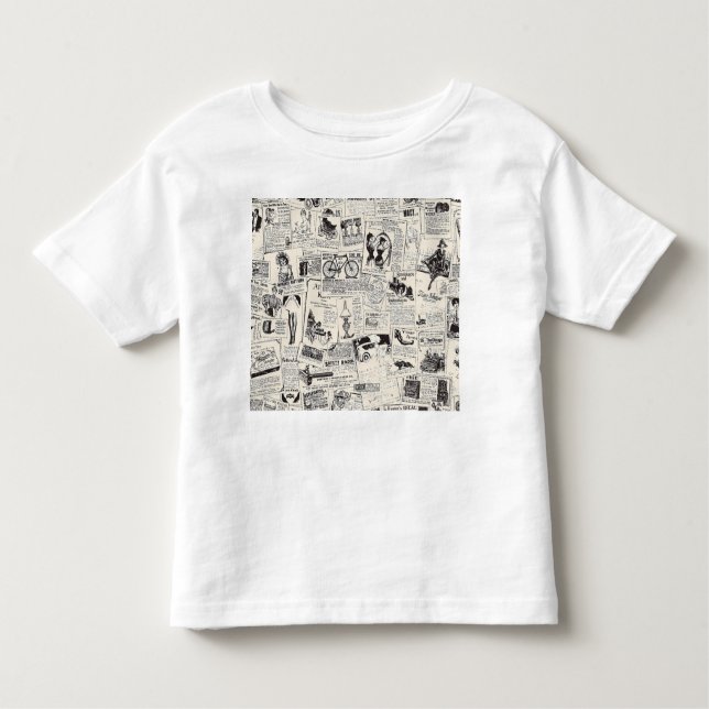 Camiseta Infantil Jornal Vintage (Frente)