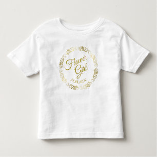 Camiseta Infantil Jovem criança filigrana Dourado laçado do