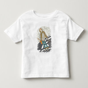 Camiseta Infantil Jovem mulher parada na rua com bagagem