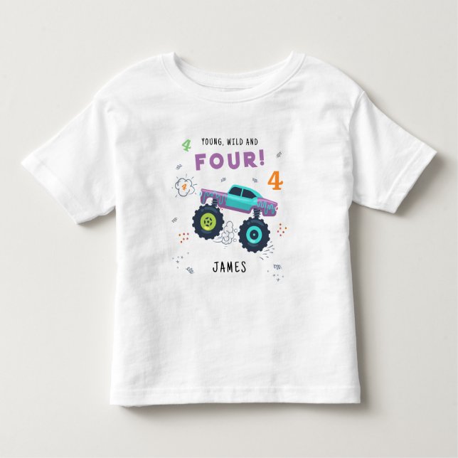 Camiseta Infantil Jovem Selvagem E Quatro Crianças De Aniversário Ca (Frente)