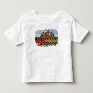 Camiseta Infantil Jovens senhoras indianas e o túmulo de Humayun, De