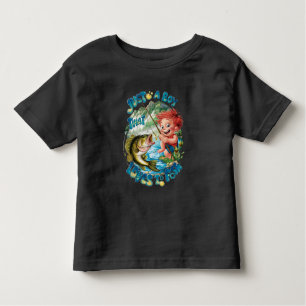 Camiseta Infantil Joyful Boy Reeling em um Capturão