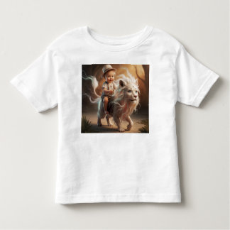 Camiseta Infantil Junge auf Fabelwesen