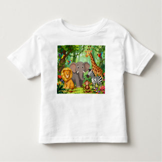 Camiseta Infantil Jungle Animal Toddler T-Shirt | Soft Cotton Tee"