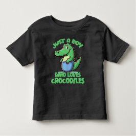 Camiseta Infantil Just A Boy Who Loves Crocodiles