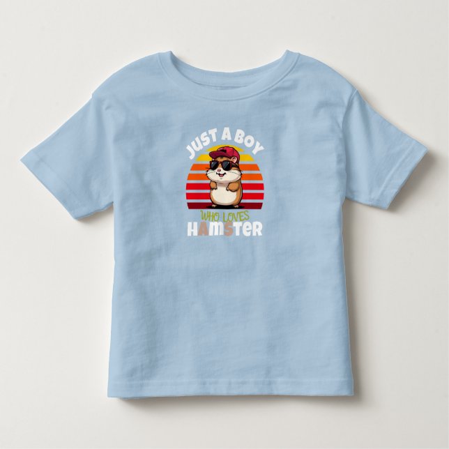 Camiseta Infantil Just a Boy who loves Hamsters (Frente)