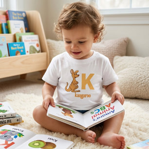 Camiseta Infantil K é para Kangaroo: Aventura de Aprendizado de Salt