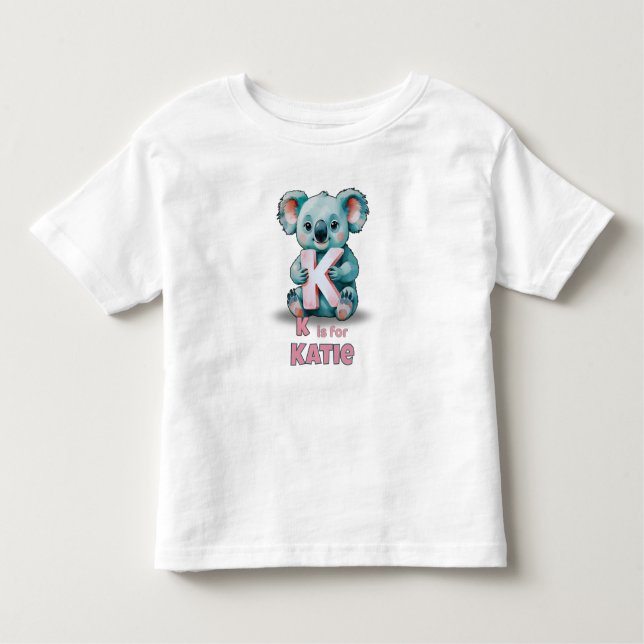 Camiseta Infantil K is for Katie – Custom  (Frente)