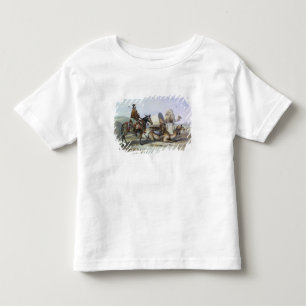 Camiseta Infantil Kafila com um camelo que carrega um Hodesh,