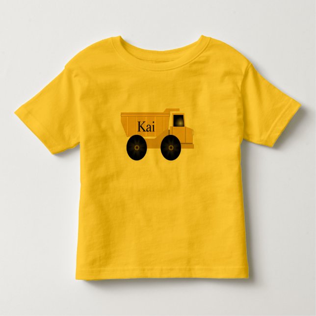 Camiseta Infantil Kai Yellow Dump Truck T-Shirt (Frente)