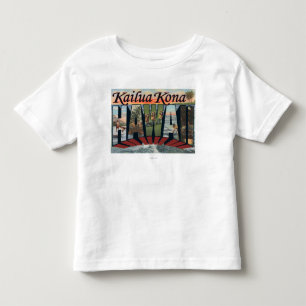 Camiseta Infantil Kailua Kona, Havaí - grandes cenas da letra