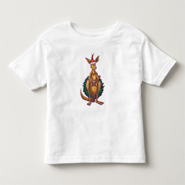 Camiseta Infantil Kangaroo Christmas StarNight (Frente)