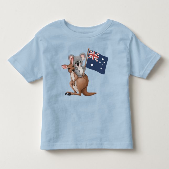 Camiseta Infantil Kangaroo e Koala (Frente)