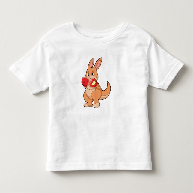 Camiseta Infantil Kangaroo no boxe com luvas in a box (Frente)