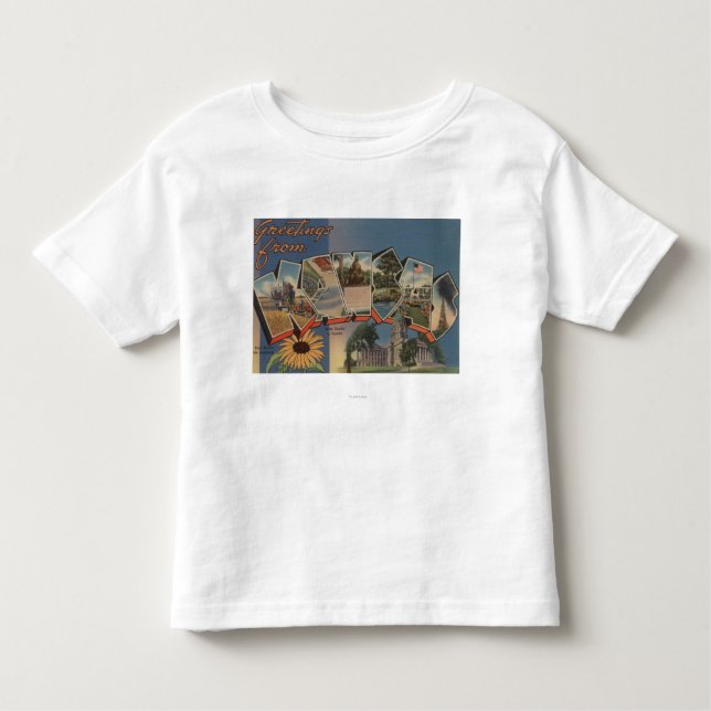Camiseta Infantil Kansas (capital de estado/flor) (Frente)