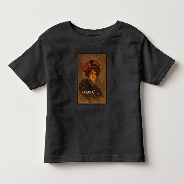 Camiseta Infantil Karama: Atriz Geisha de Romance Japonês (Frente)