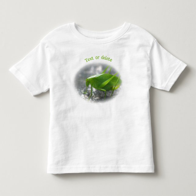 Camiseta Infantil Katydid Grasshopper Nature Personalized (Frente)