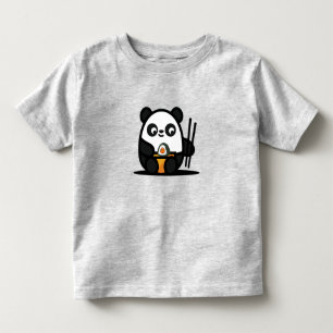 Camiseta Infantil Kawaii Cute Sushi Panda