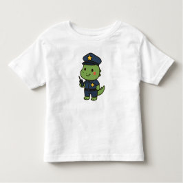 Camiseta Infantil Kawaii Officer Dinosaur – Cute Dino Jobs
