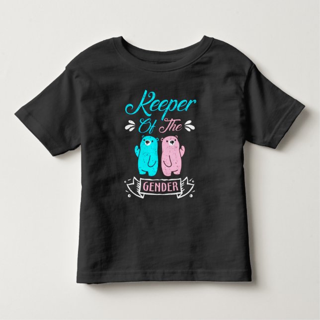 Camiseta Infantil Keeper of the Gender Pink and Blue Teddy Bear (Frente)