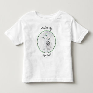 Camiseta Infantil Keeshond Christmas Snowman Pinting Art