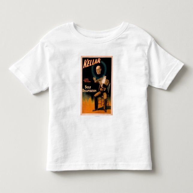 Camiseta Infantil Kellar que executa a mágica da decapitação do auto (Frente)