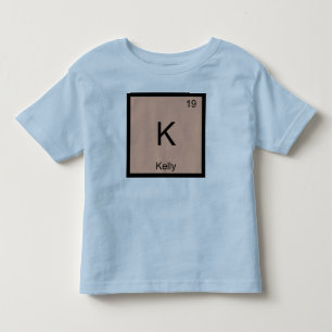 Camiseta Infantil Kelly Nome Elemento Químico Tabela Periódica