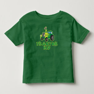 Camiseta Infantil Kid de Trator Verde