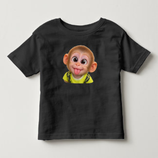 Camiseta Infantil Kids' T-shirt-funny monkey sticking out its tongue