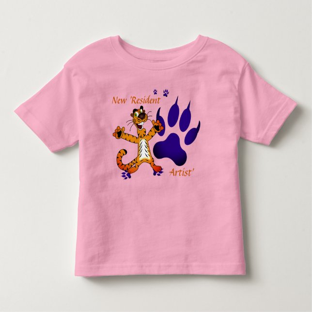 Camiseta Infantil Kids Tiger Tracks Artsy (Frente)