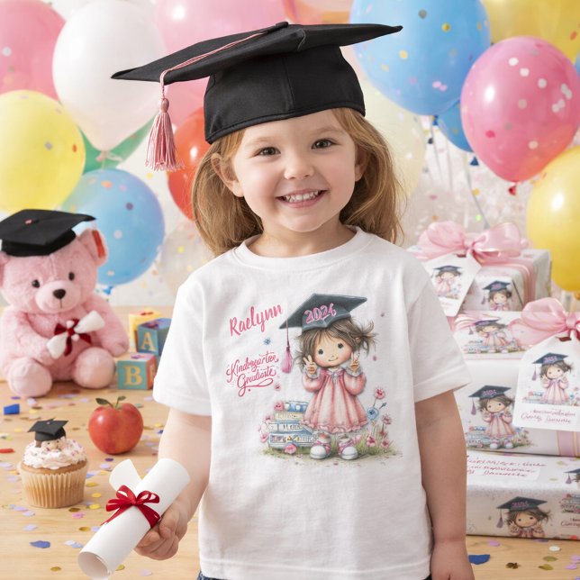 Camiseta Infantil Kindergarten Graduate & First Grade Promotion  (Criador carregado)