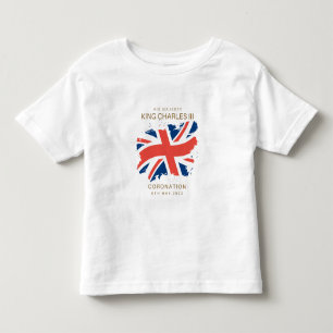 Camiseta Infantil King Charles III Union Jack Flag T-Shirt