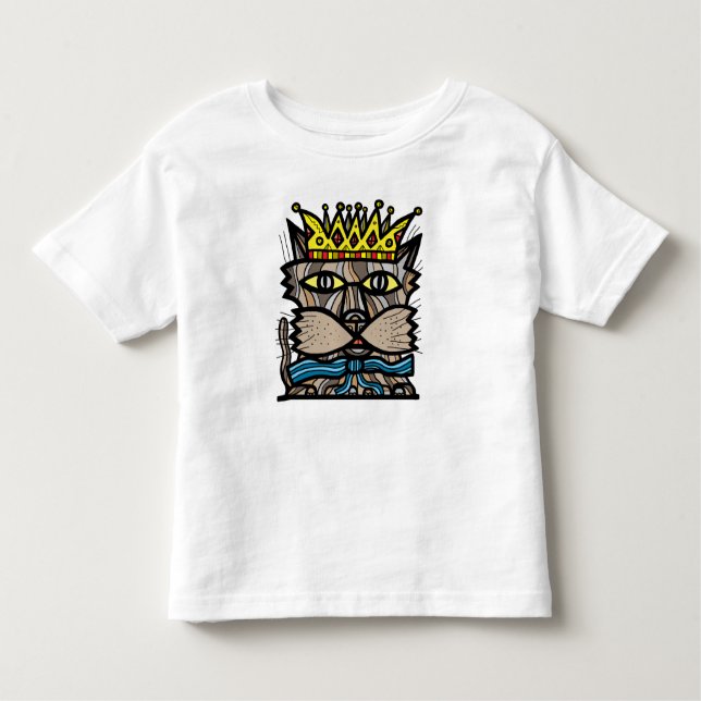 Camiseta Infantil "King Kat" Toddler Fine Jersey T-Shirt (Frente)