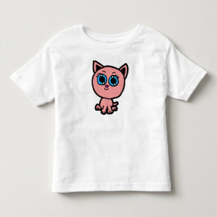 Camiseta Infantil Kitty Chibi Rosa