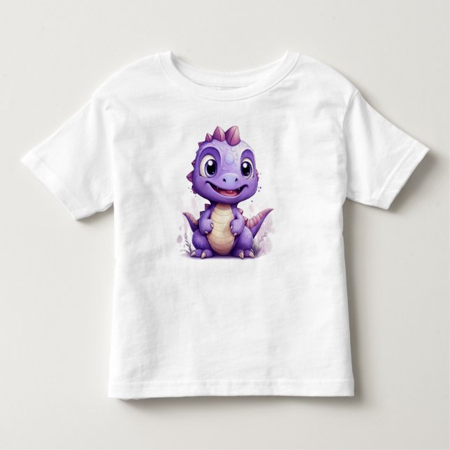 Camiseta Infantil Kleine Paarse Dino (Frente)