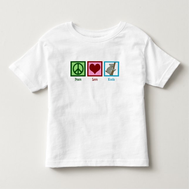 Camiseta Infantil Koala do amor da paz (Frente)