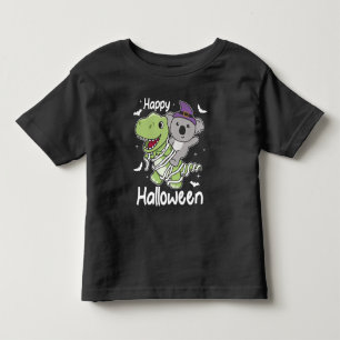 Camiseta Infantil Koala Happy Halloween T-rex Mummy Costume