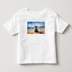 Camiseta Infantil Koala observando o oceano
