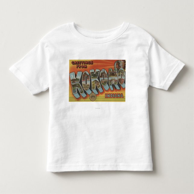 Camiseta Infantil Kokomo, Indiana - grandes cenas da letra (Frente)